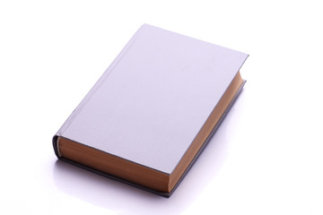 One grey book isolated on white