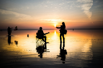 sunset and photo shoot in salt lake