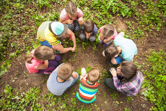 Children having fun outdoor