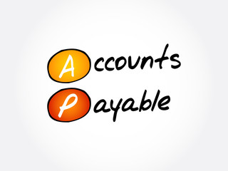 AP - Accounts Payable acronym, business concept background