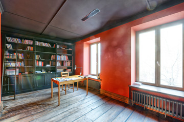 The interior of the apartment with designer renovation in the style of a loft.
