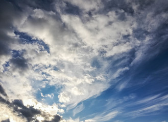 Obraz premium Blue sky with clouds