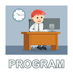 Businessman program photo text style