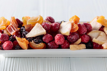 Dried fruits and berries.