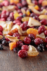 Dried fruits and berries.