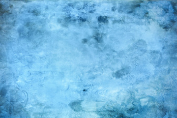 Grungy blue concrete wall texture background.