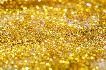 Seamless pattern with gold glitter texture
