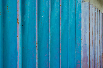 Rusty blue metal doors vintage style texture