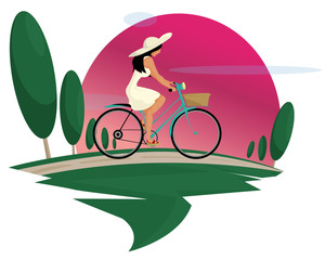 Ragazza in bicicletta