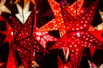Star garland christmas decor