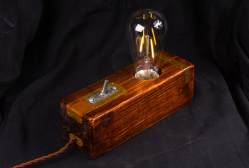 Light fixture handmade in vintage style