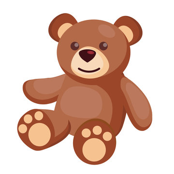 vector flat teddy bear baby toy
