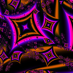 Naklejka premium Pattern of abstract rhombus. 3D surreal illustration. Sacred geometry. Mysterious psychedelic relaxation pattern. Fractal abstract texture. Digital artwork graphic astrology magic