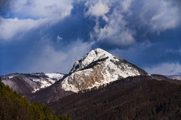 Beautiful mountain landscape in winter