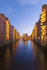 Speicherstadt warehouse district at Hamburg