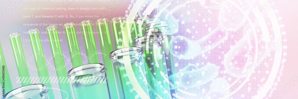 Poster composite image of digital image of dna interface