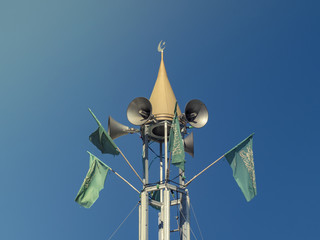 Impromptu minaret in Nazareth, Middle East, Israel.