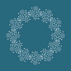 Snowflake wreath for Christmas season