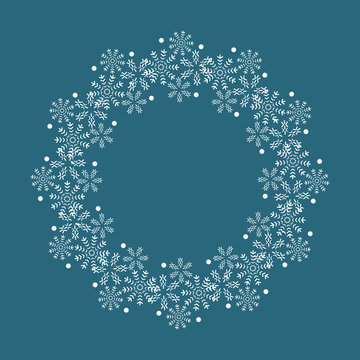 Snowflake wreath for Christmas season