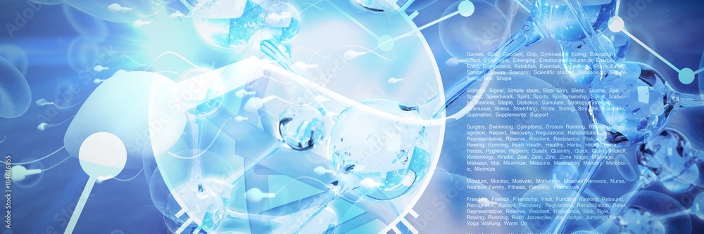 Poster composite image of dna helix interface