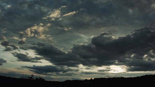 Sunset clouds timelapse series. 1.