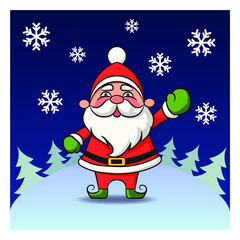 Santa Claus Wave - Winter Night