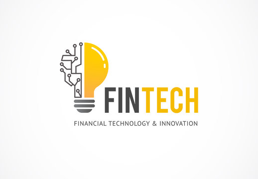 Logo Concept For Fintech And Digital Finance Industry