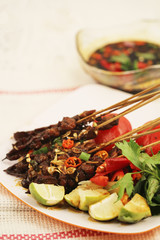 Sate madura is a typical Indonesian food