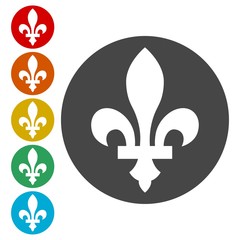 Fleur de lis icon, Fleur-de-lis sign  © sljubisa