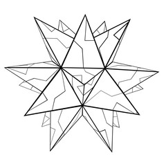 it's an origami star drawing with pattern