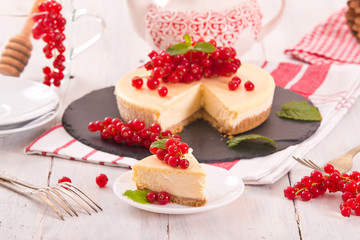 Redcurrant cheesecake. 