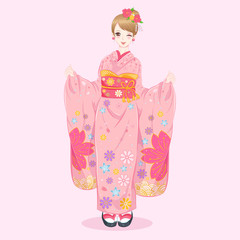 woman wear kimono