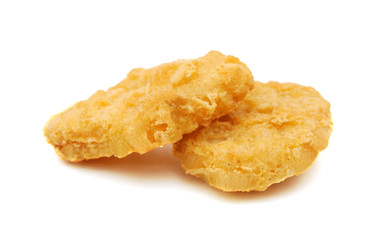 Chicken nuggets isolated on white background