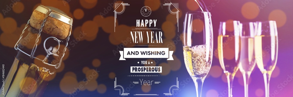 Poster composite image of happy new year message