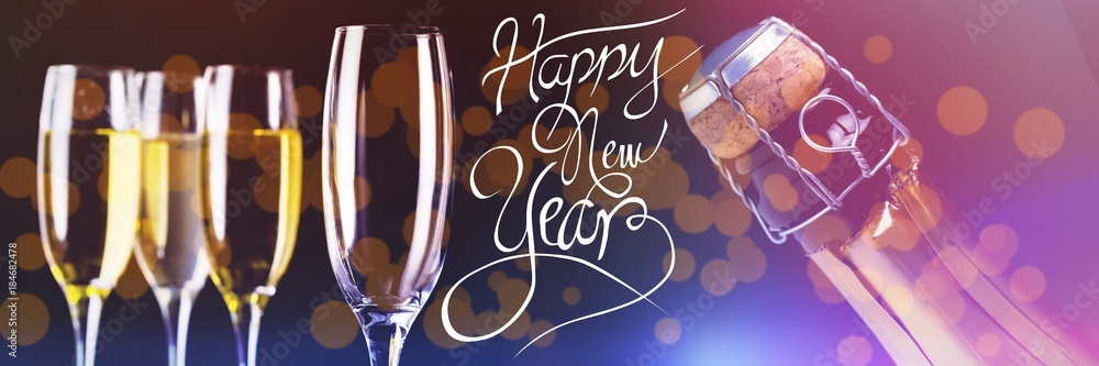 Poster composite image of happy new year message