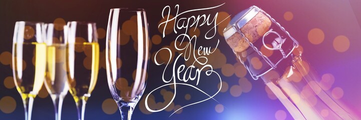 Composite image of happy new year message