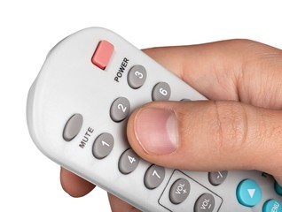 Hand Using a Remote Control