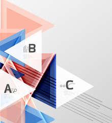 Triangles and geometric shapes abstract background