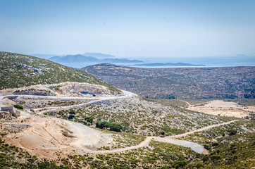 Fototapeta na wymiar Landscape in Naxos, Greece