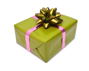Gift box on white background
