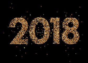 2018 - Goldsterne mit schwarzem Hintergrund