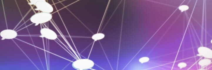 Composite image of abstract image of speech bubble