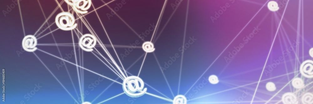 Poster composite image of abstract image of at email sign