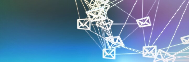 Composite image of abstract image of message icons