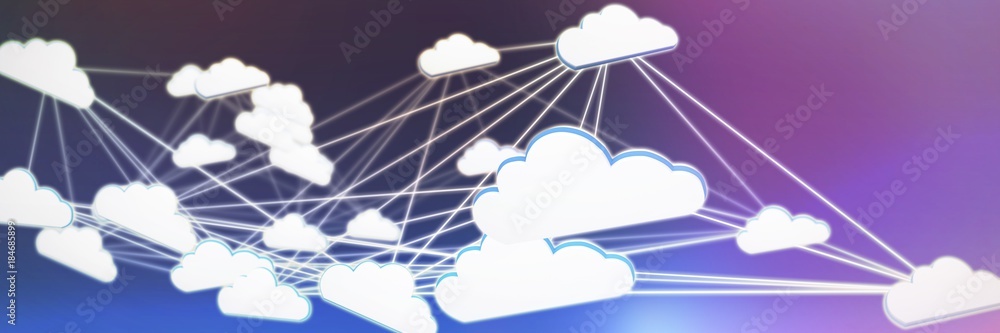 Poster composite image of cloud computing