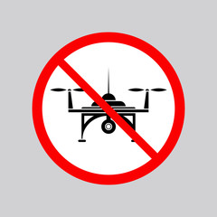Stop Air Drone Allowed Sign.