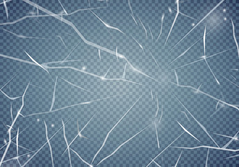 The surface texture is cracked on ice, isolated on a transparent background. Vector illustration, EPS 10.