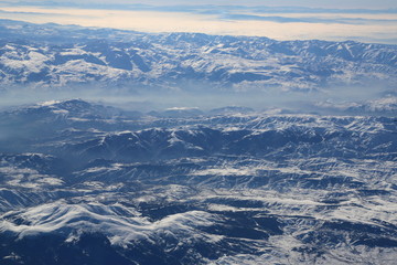 Fototapeta na wymiar Aerial view over Pontic Mountains in Eastern Turkey