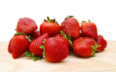 Strawberry fruit on white background