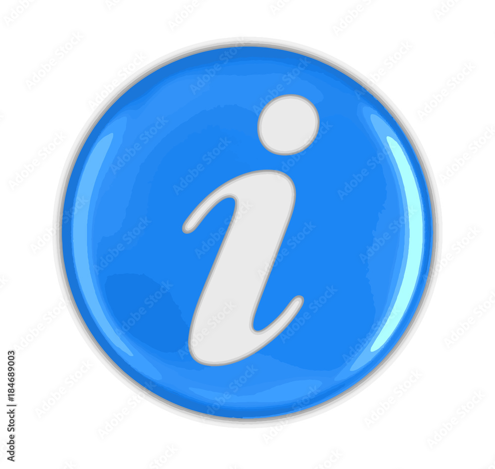 Poster button with info. image with clipping path